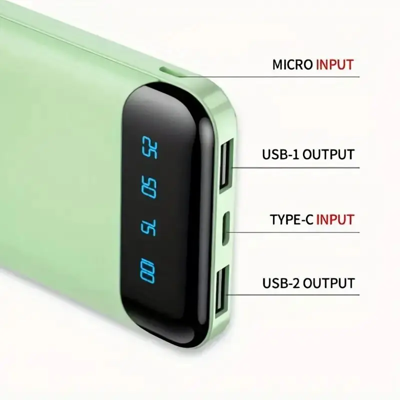 Large Power Bank 20000mah Fast Charge External Battery Portable Charger Powerbank 20000 For Xiaomi 15 14 iPhone 15 14 Samsung