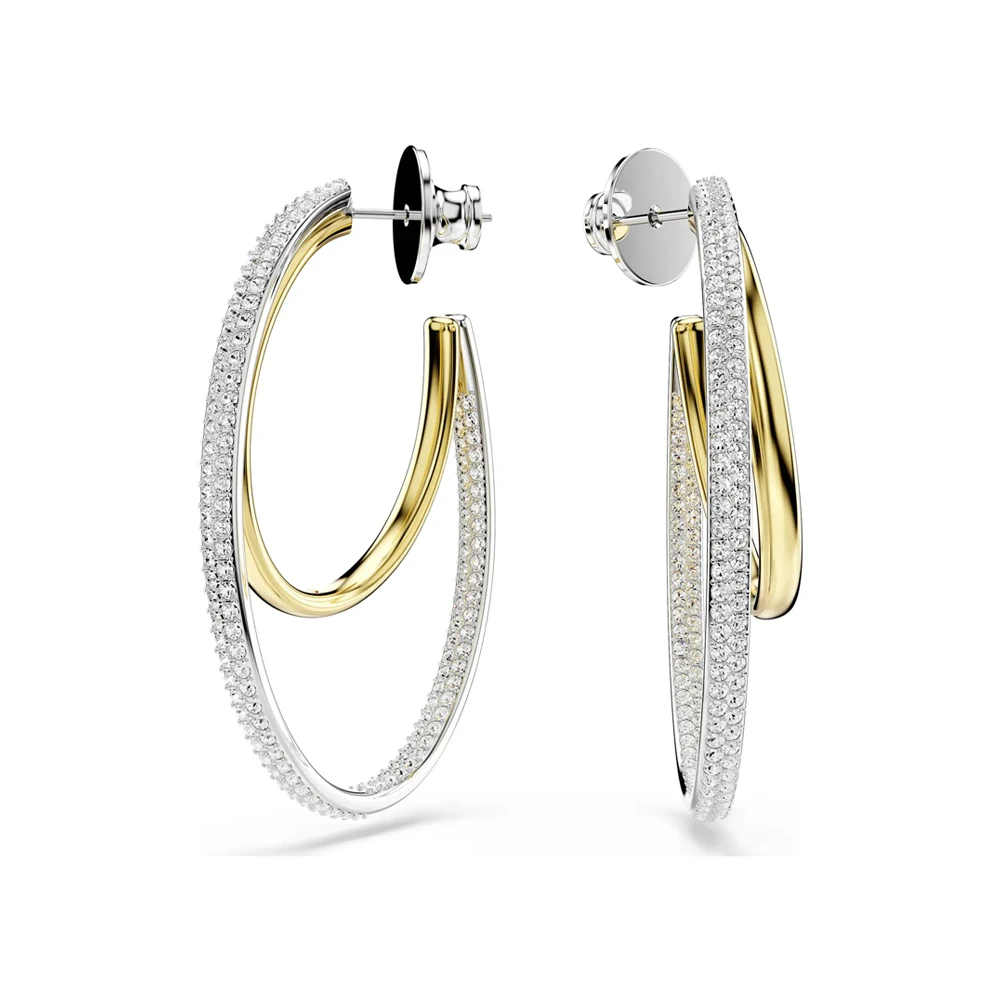 

Layered Crystal Hoop Earrings - Bold Statement Accessory