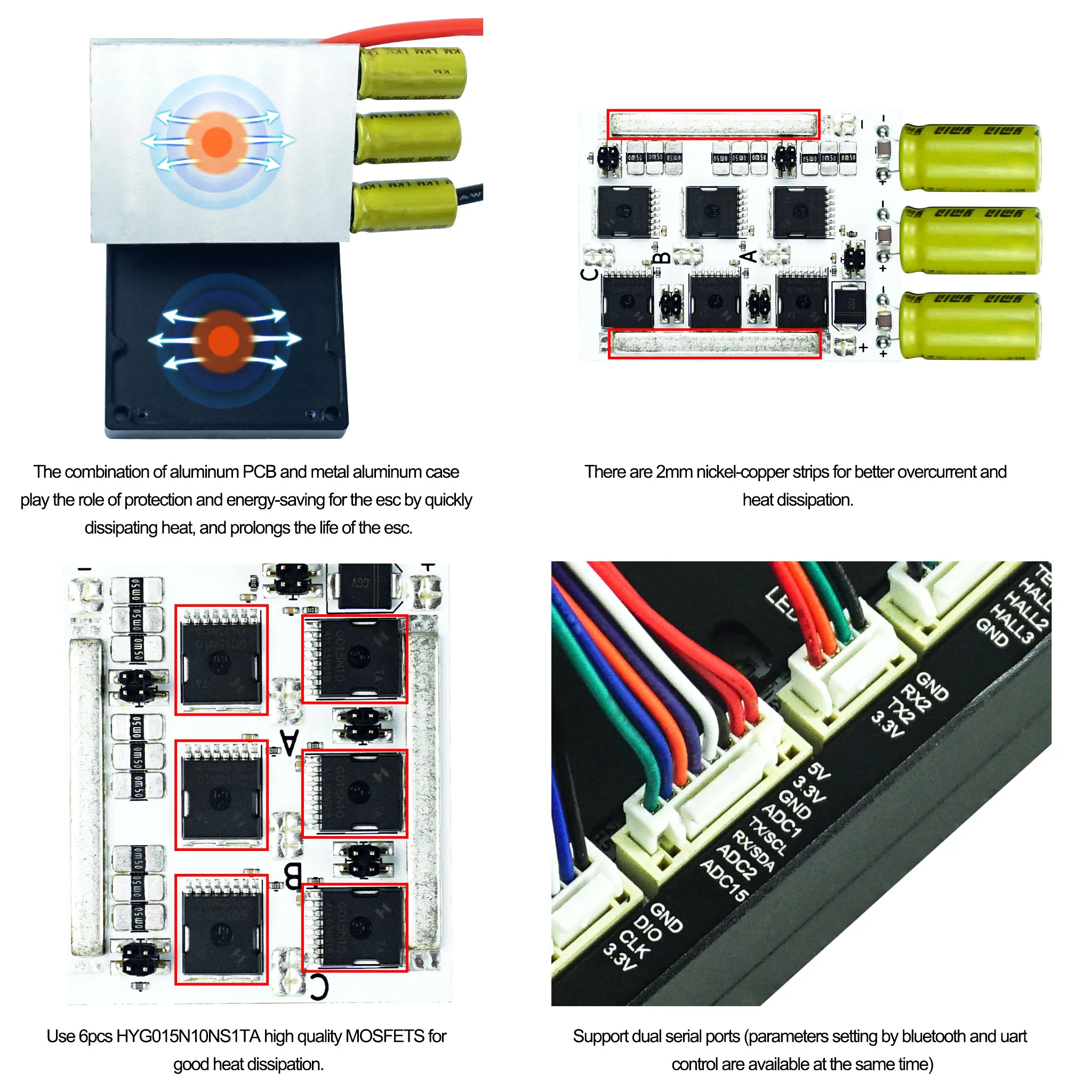 Flipsky 75100 con PCB in alluminio basato su VESC per skateboard elettrico/scooter elettrico/regolatore di velocità Ebike