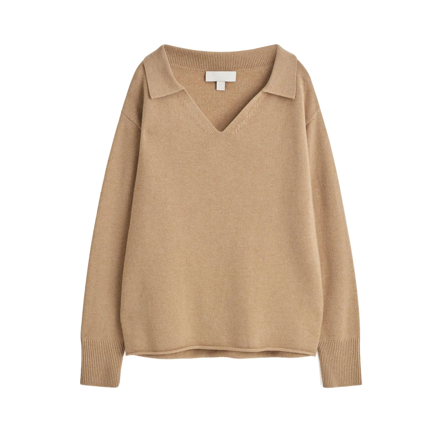 Herfst nieuwe collectie dames ne wolmix gebreide top stand fit casual losse sle lange Sve polyester stof