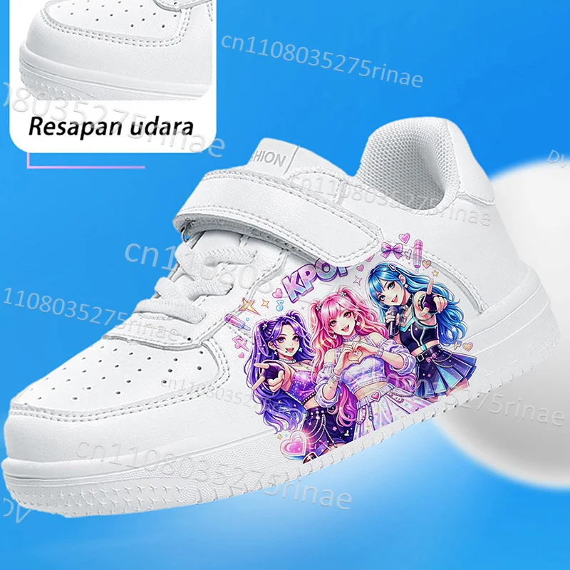 2026 Girls Kids Shoes Lovely Fantasy Cartoon Pop Girl Graphic Children Shoes for Girls Non Slip Flat Walking Shoe