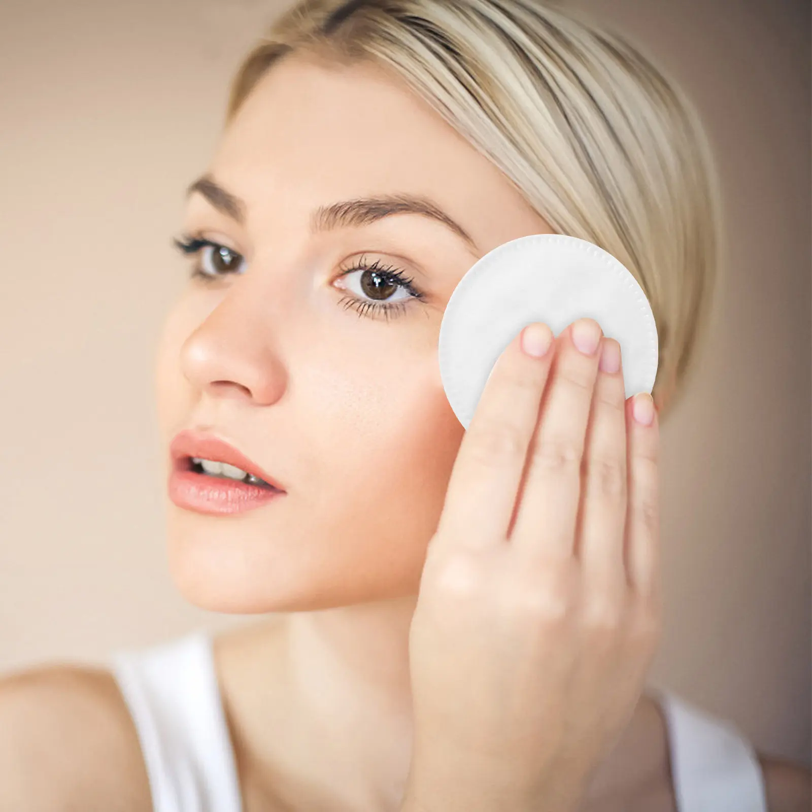 200 Pezzi Dischetti Struccanti Rotondi da 6 Cm in Tessuto Non Tessuto, Assorbenti Igienici per la Pulizia del Viso e la Cura Quotidiana della Pelle Femminile