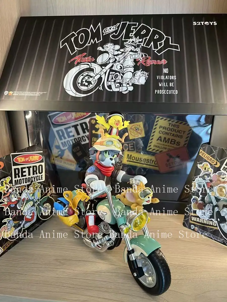 在庫あり 52TOYS 1/12 クラシックショートアニメシリーズ 猫とネズミ レトロバイク 6インチ 18CM フルセット フィギュア モデル玩具 ギフト