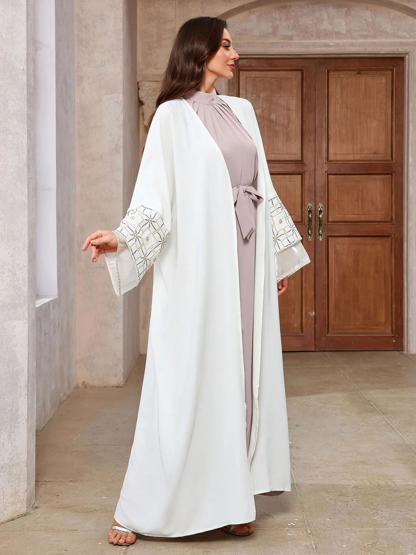 

Muslim women Arabic Dubai Black Abaya Embroidery Long Dress Kaftan Modest Robe Femme Islam African Soft Maxi Dresses Clothing