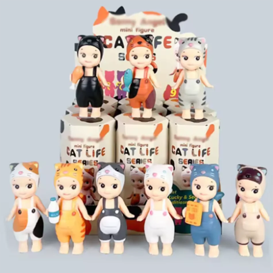 Sunny Angel seria zwierząt Blind Box i seria Cat Life lalki modne ozdoby do samochodu i telefonu komórkowego zabawka dla dzieci prezent
