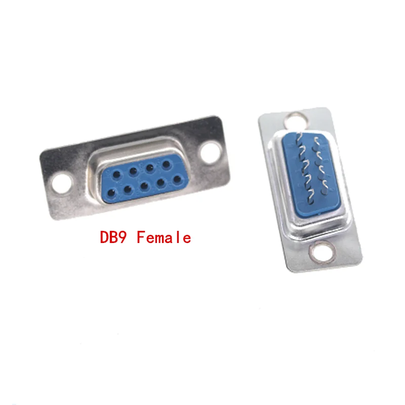 5Pcs DB9 DB15 DB25 DB37 Hole/Pin Female/Male Blue Welded Type Connector RS232 Serial Port Socket DB D-SUB Adapter 9/15/25/37P