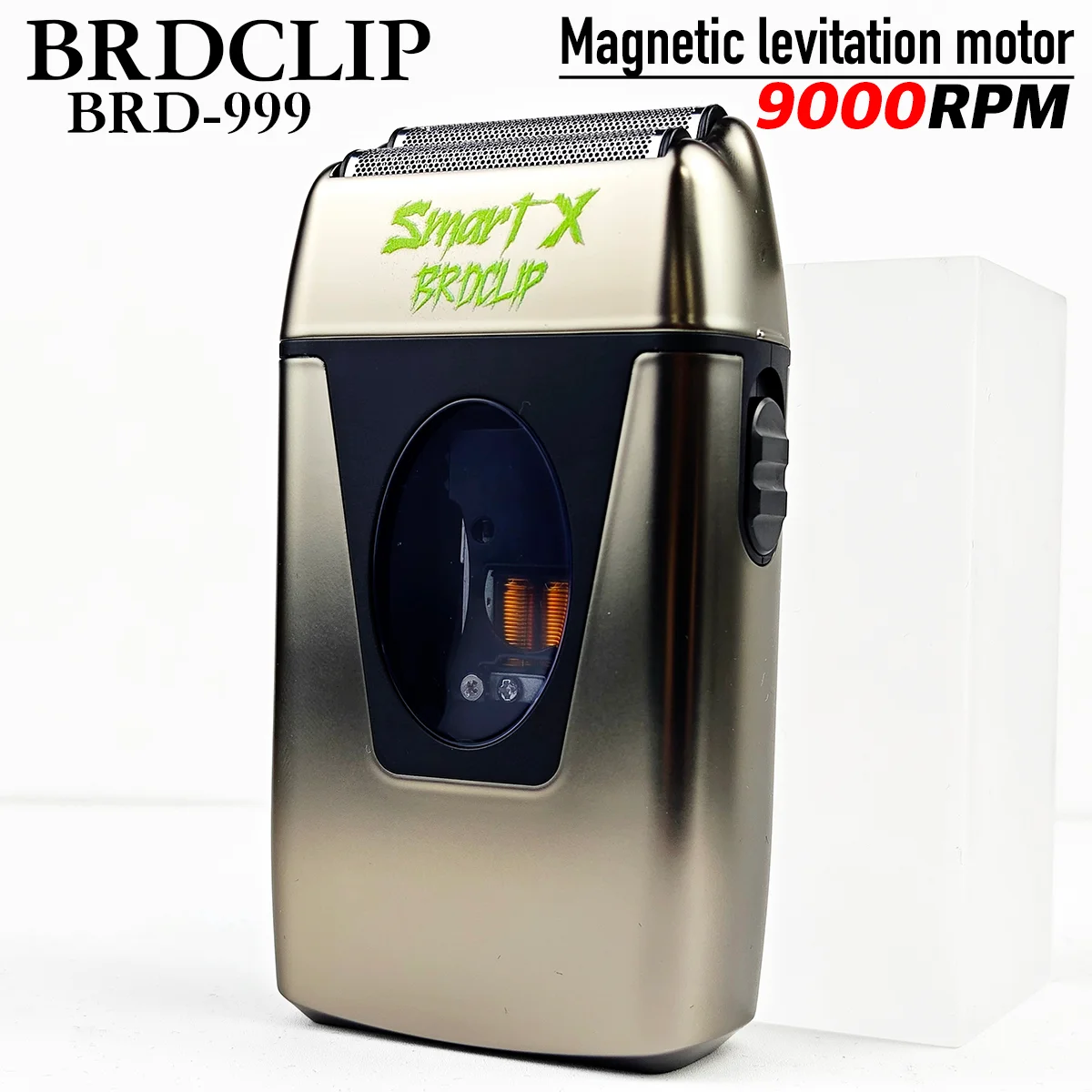 

BRDCLIP профессиональная бритва магнитный левитационный двигатель 9000 об/мин двойная плавающая режущая головка ЖК-дисплей для мужчин BRD-999