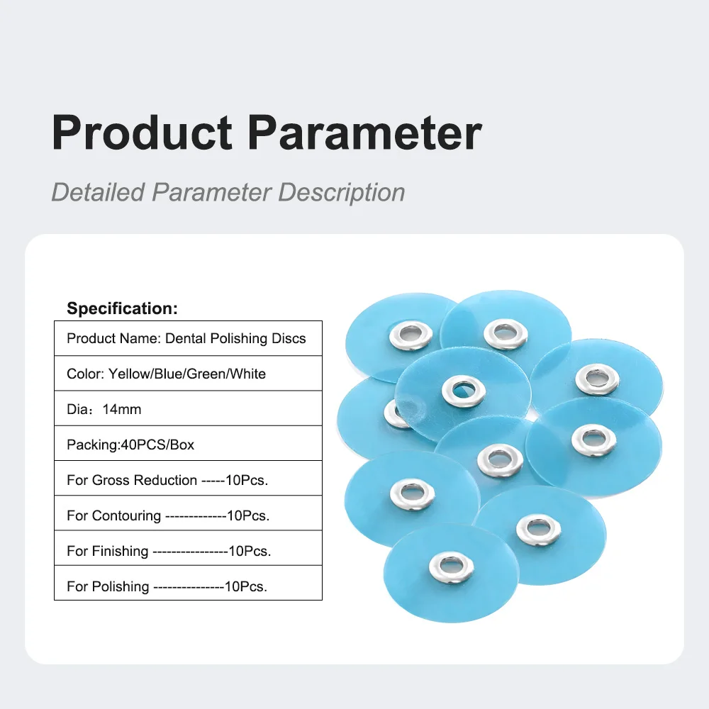 40pcs/Box Dental Composite Polishing Disc Gross Reduction Contouring Mandrel Stripes for Ceramics and Glass Ionomer Restorations