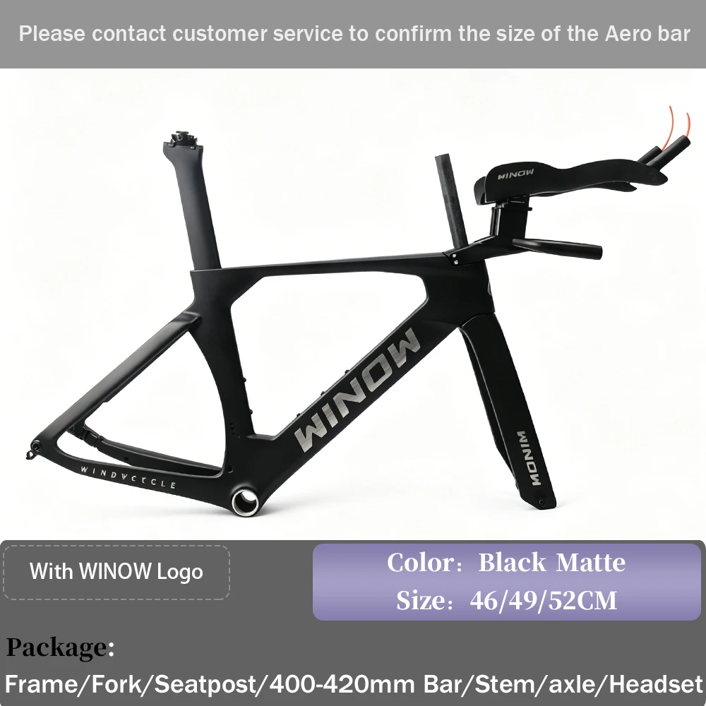 Winow Cycle New T1000 Carbon TT Bike Frame Aero Triathlon Bike