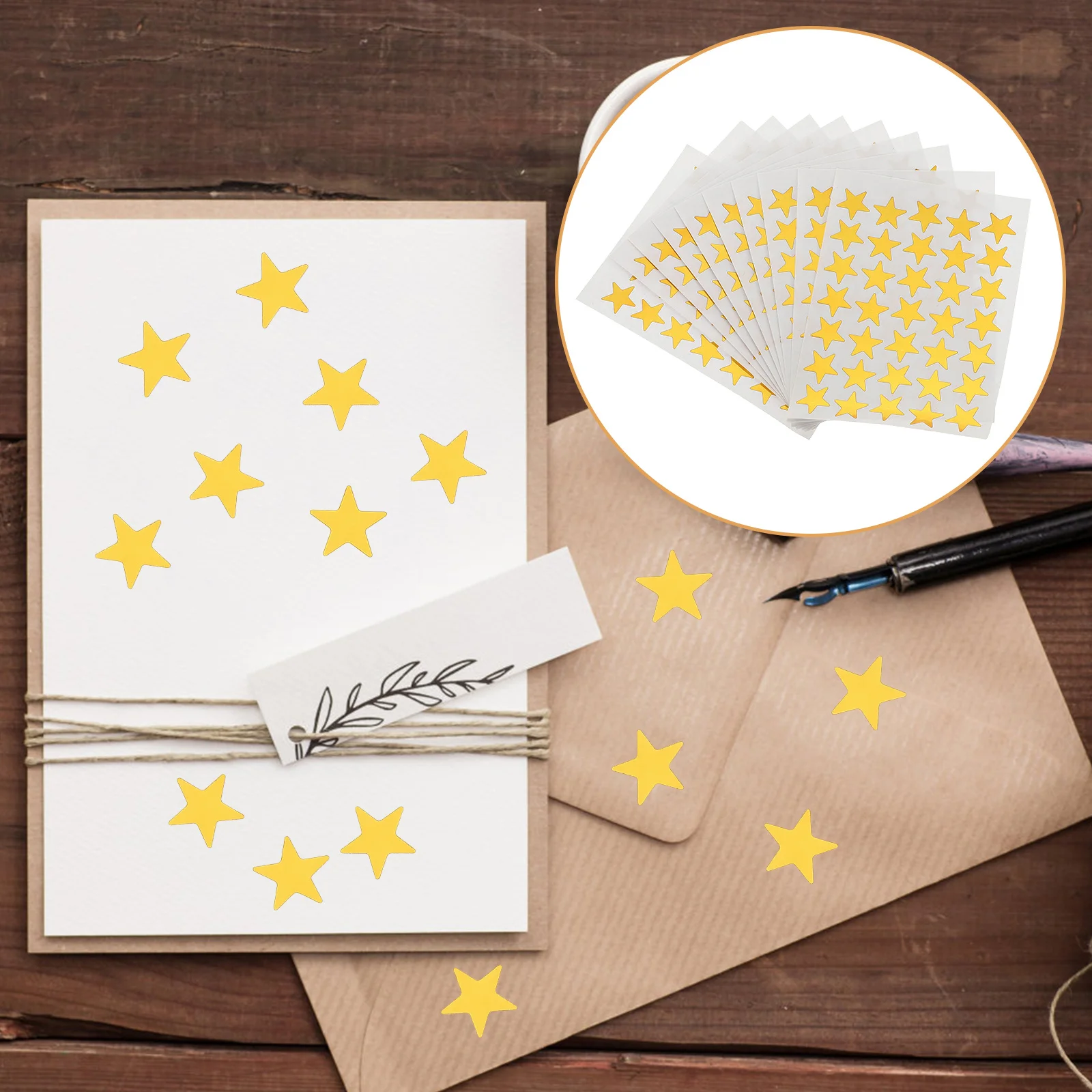 

2 Bags Kindergarten Reward Stickers Pentagram Self Adhesive Decorative Stickers for Classroom School Office Student Incentives