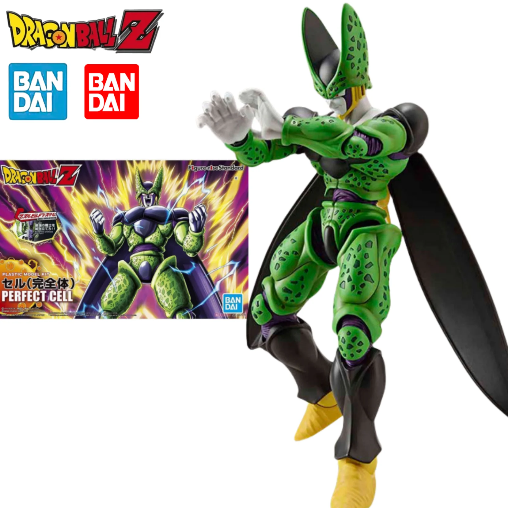 Bandai Genuine Figure-Rise Standard Dragon Ball Z Cell Kamehameha Assembled Model Kit  Model Doll  Figure Collection Toys