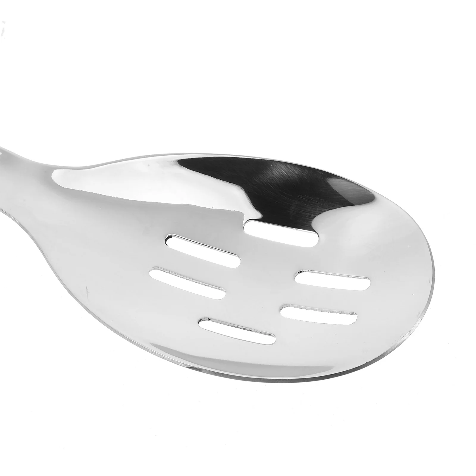 

1pcs Stainless Steel Slotted Spoon With Hook Perforated Serving Spoon For Kitchen Utensil Drain Oil Smooth Edge Reusable