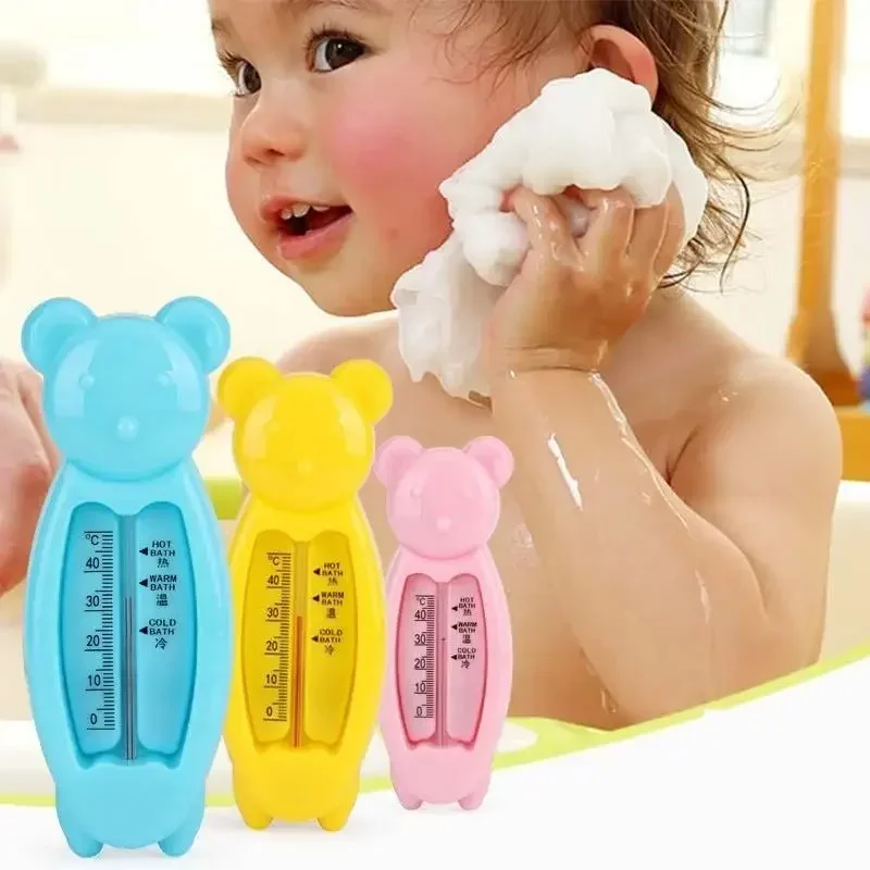 Cartoon Floating Lovely Bear Baby Water Thermometer Kids Bath Thermometer Toy Plastic Tub Bathroom Small Tool（Random Color）