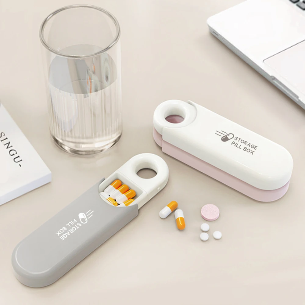 Portable Medicine Container Travel Pill Holder For Pocket Moisture Proof Pill Case 3 Compartment Pill Box Daily Pill Organizer