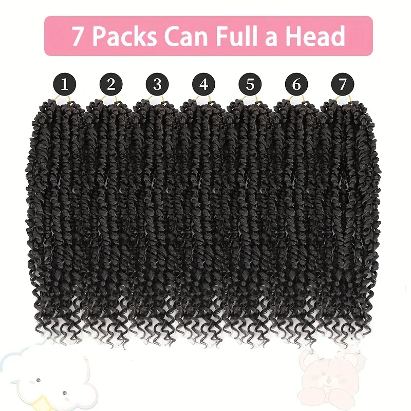 Синтетические волосы Boho Passion Twist Вязание крючком Волосы Passion Twist Волосы Предварительно закрученные в петлю Goddess Вязание крючком Скручивания Богемные вязанные крючком косы с