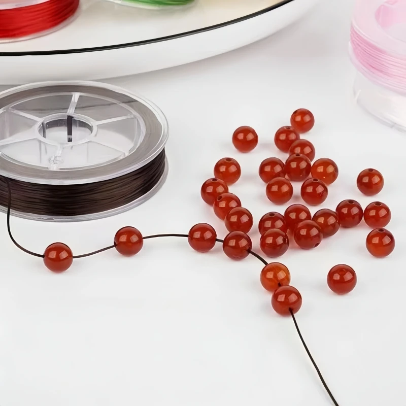 10 Rollen/Set Elastische Kristallschnur in verschiedenen Farben, Perlenfaden für DIY-Bastelarbeiten, Ornamentherstellung, handgemachte Accessoires – Detail 4