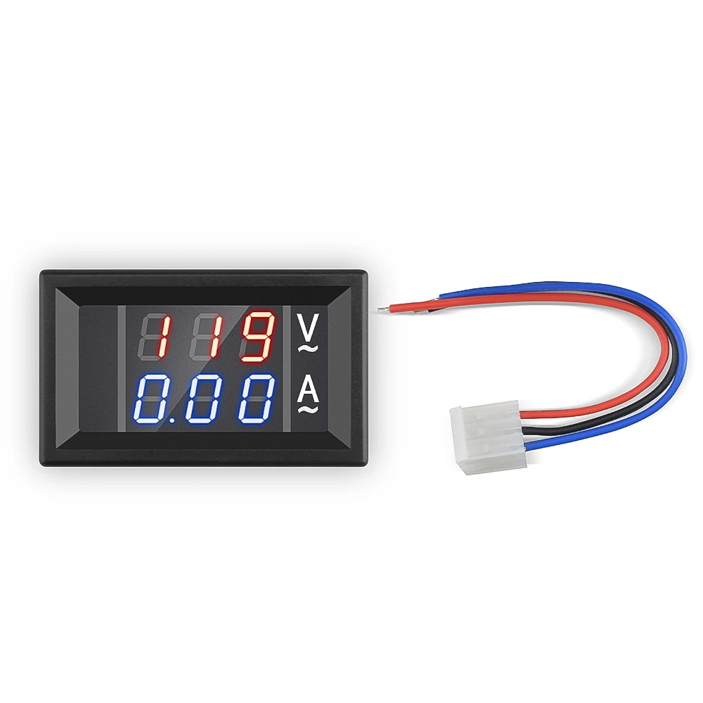 DC6-120V 10A 50A 100A Digital Voltmeter Ammeter Dual Display Voltage Detector Voltage Ammeter Voltage Detector Red Blue 0.28LED