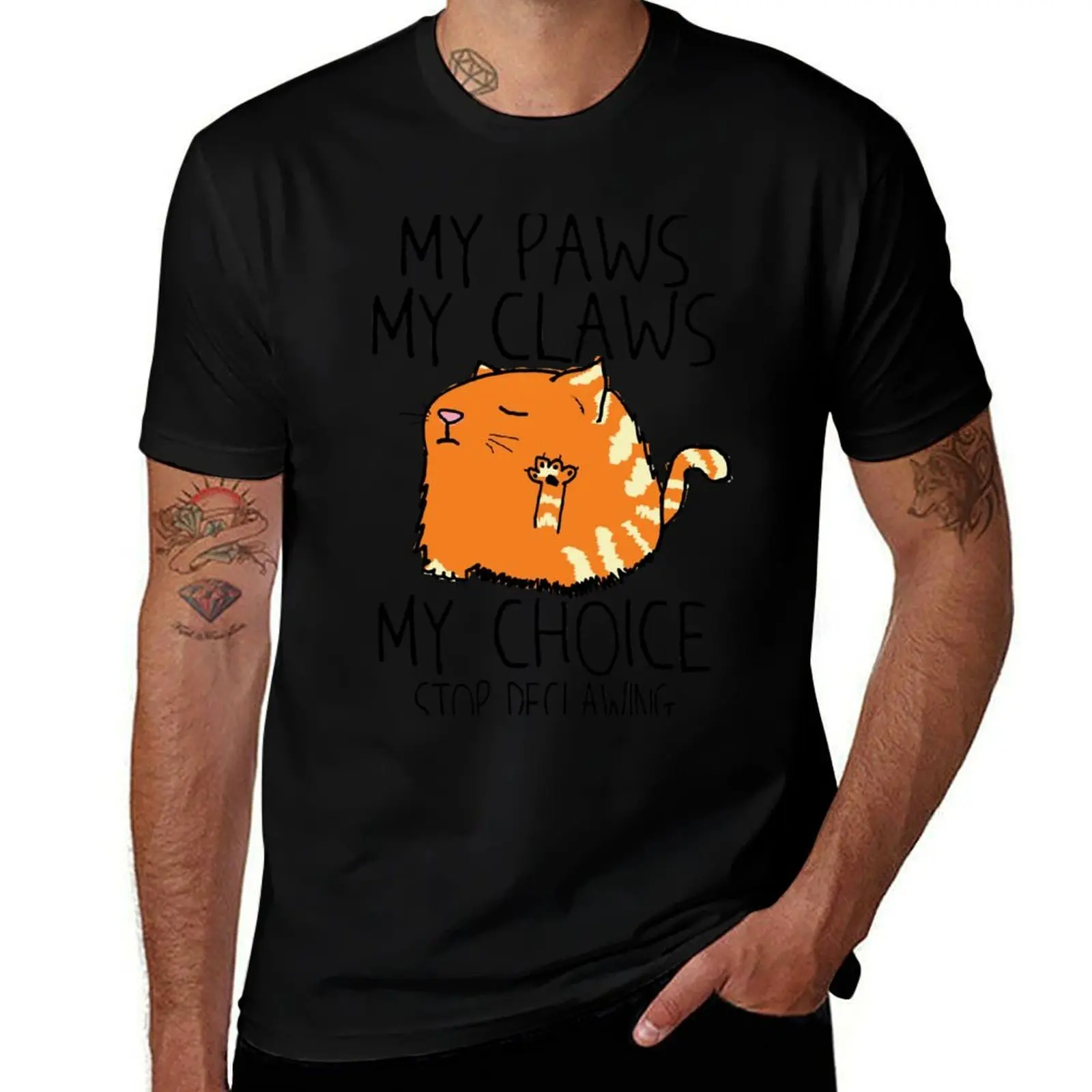 T-shirt Ultra Doux et Respirant « Anti-étricotage : Protégez les Pattes et les Griffes de Mon Chat »