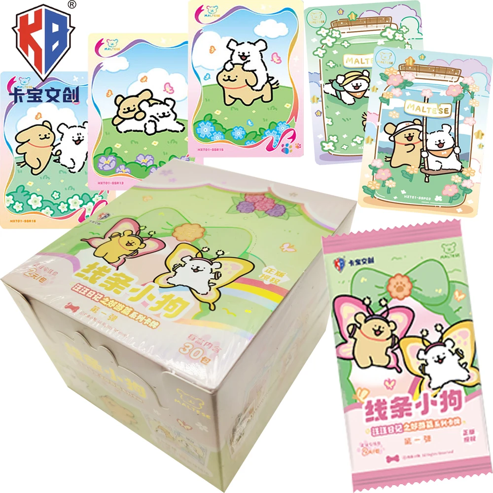 

KABAO Genuine Maltese Collection Cards for Boys Girls Cartoon IP Puppy Warm and Healing Travel Series Transparent Cards Gifts