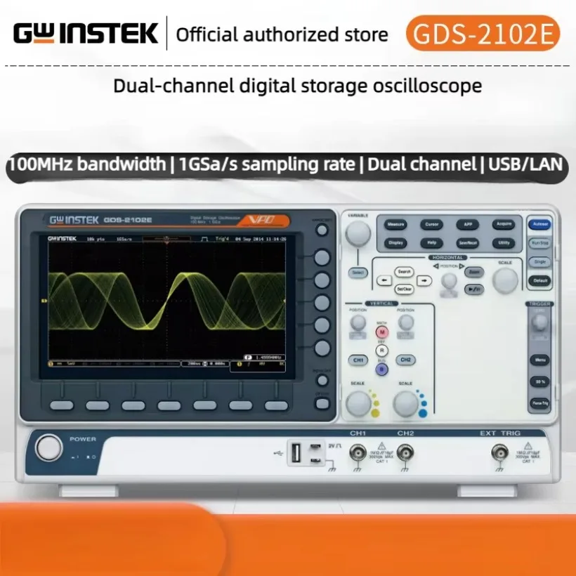 GWInstek Dual-channel digital storage oscilloscope with 1 GS/s sampling rate, model GDS-2102E/2202E