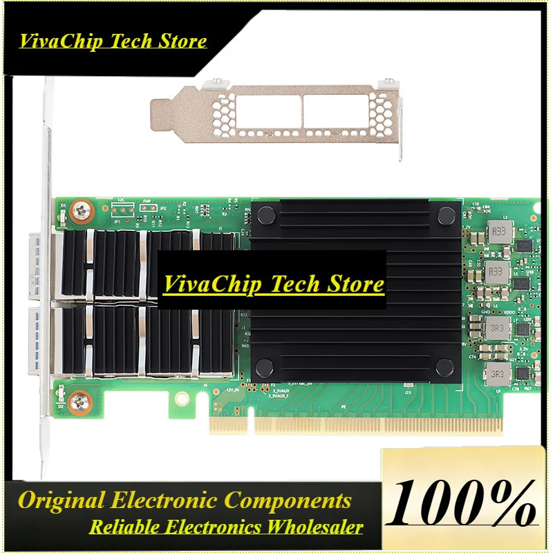 ViVaSMcx556a-ecat 100g Dual Port Fiber Optic Network Card Connectx-5 Cx556a