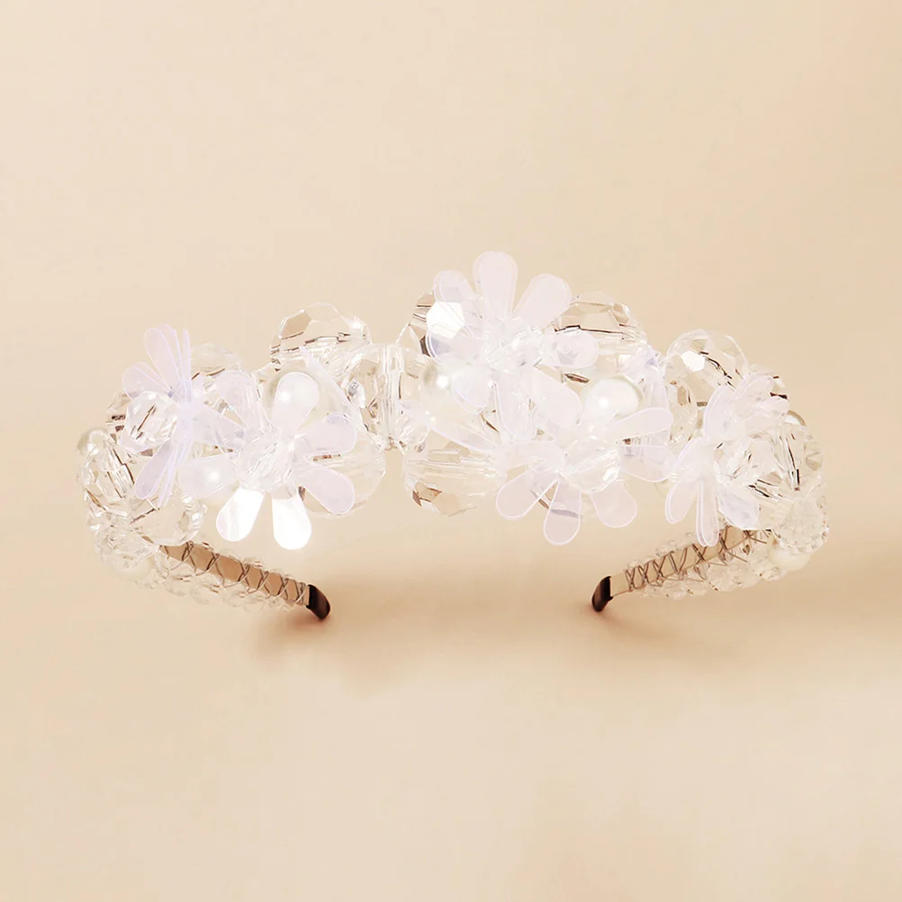 

Beaded Hairb Sequined Hair Hoop Practical Headwear Women Hair Supply Wedding Photo Prop Alloy Charm Crystal Decorated Shine