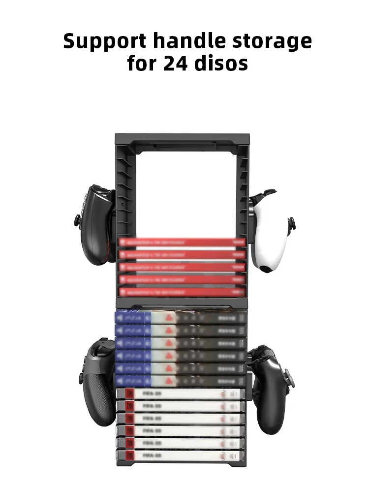 Support de Stockage de Cartes de Jeu pour Nintendo Switch NS,support de boîte d'affichage de disque de jeu multifonctionnel en ABS pour commutateur,porte- cartes de disques Boîte de cartes de jeu