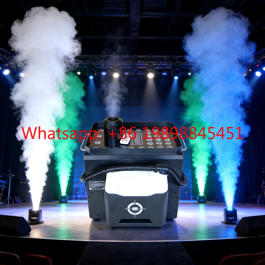 4000W Furacana LED Color Fog Machine 3-15m Spray Height DMX512 DJ Stage Party Smoke Machine