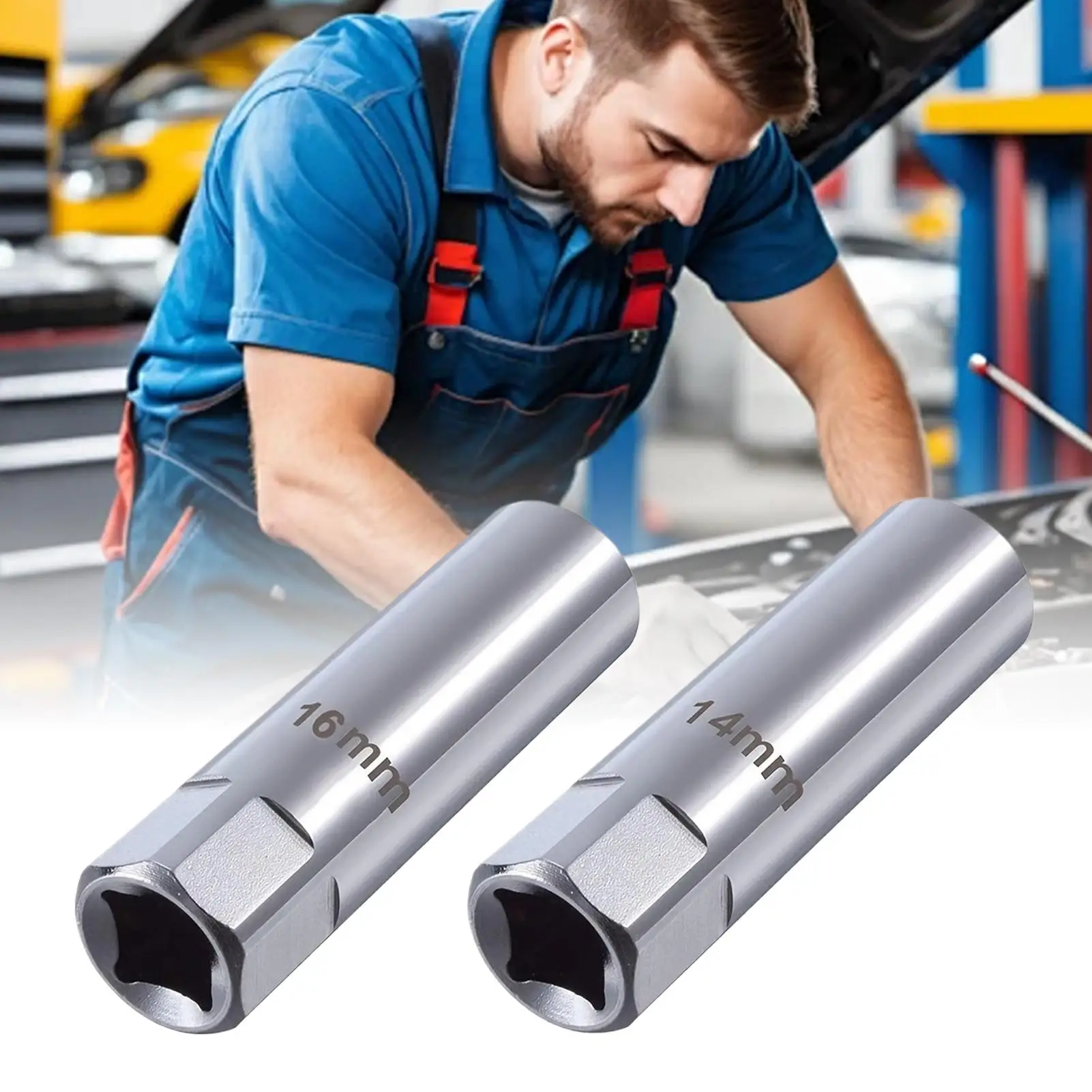 

14mm 16mm Spark Plug Socket Wrench Set Torque Removal Install Repair Tool Kit for Auto Engine Mechanical Replacement