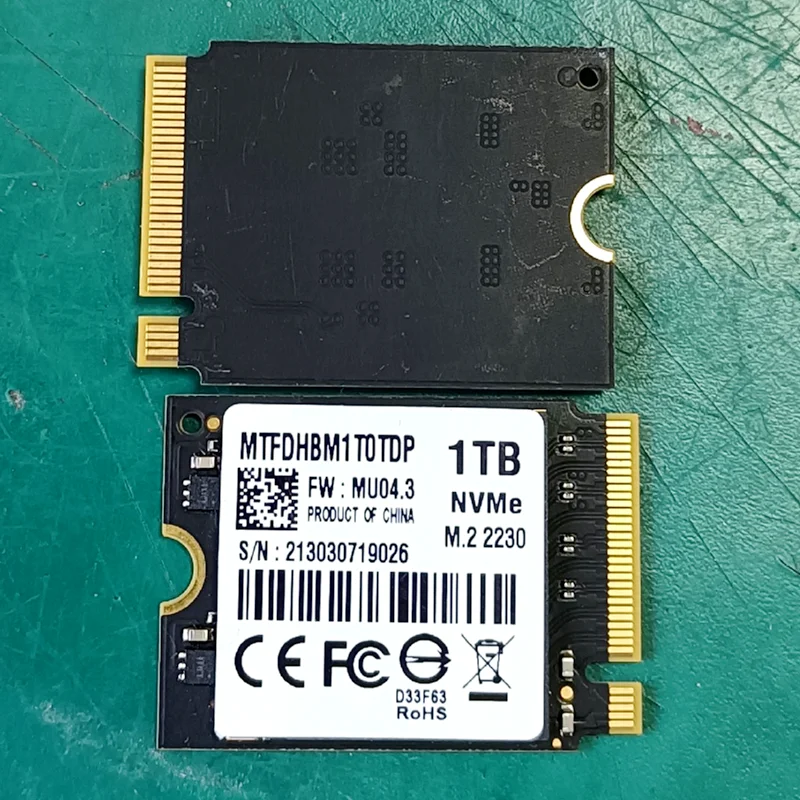 노트북 스팀 데크용 내부 솔리드 스테이트 드라이브, 오리지널 1TB M.2 2230 SSD, NVMe PCIe Gen 4x4 SSD, 마이크로소프트 서피스 프로 7 + 8