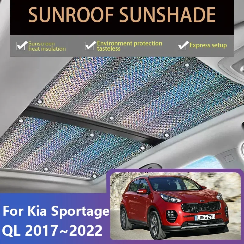 

Car Sunroof Sunshades for Kia Sportage 4 QL 2017~2022 Skylight Heat Insulation Anti-UV Roof Sunscreen Protection Auto Accessorie