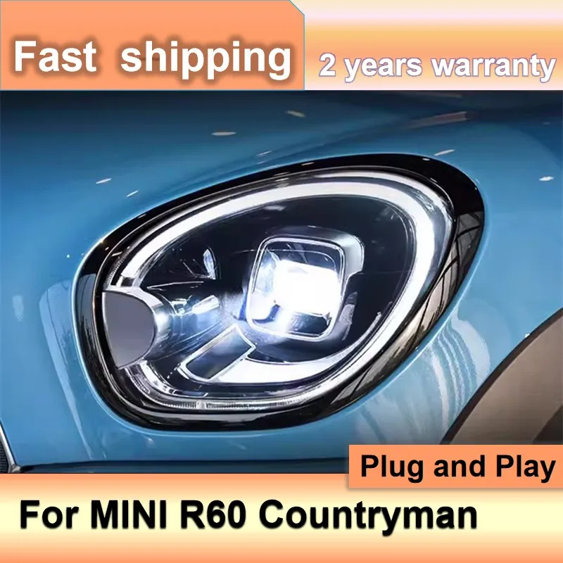 Car Accessories for Mini R60 Headlamp 2010-2016 Head Light for R60 Mini Countryman DRL Turn Signal Low High Beam Projector Lens