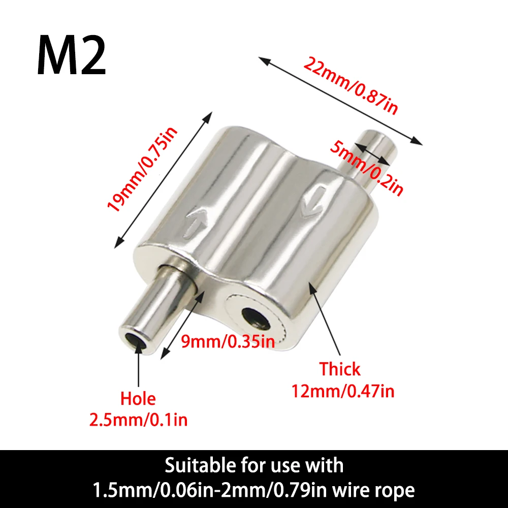 調整可能なワイヤーロープ,照明用クランプ,2個,10個,アロイ,双方向ケーブルクリップ,調整可能なクリップ,m2,m3,m5