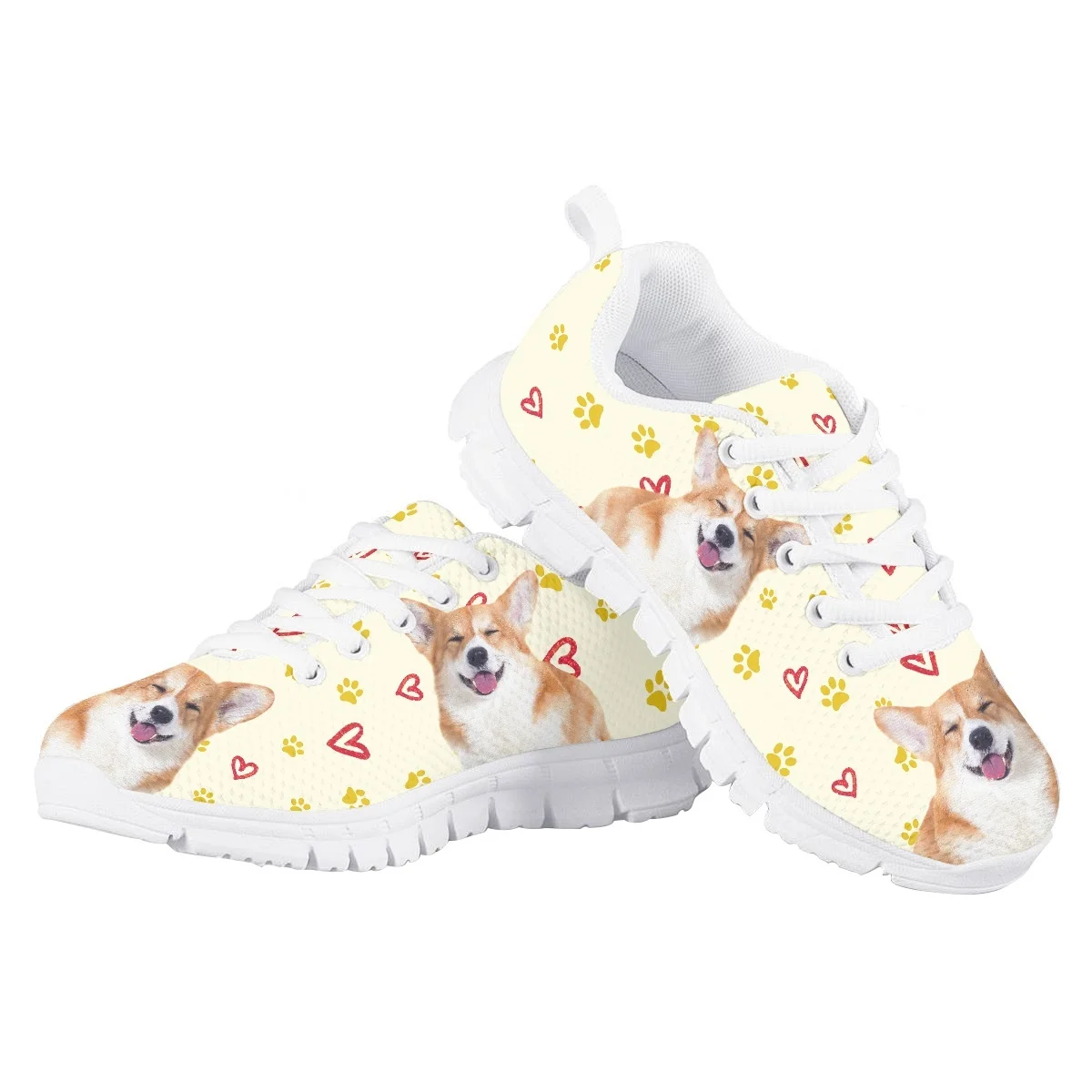 Kawaii corgi Kinder laufschuhe für Jungen Mädchen atmungsaktive Laufschuhe tragen widerstands fähige runde Zehen Jogging wohnungen zapatilla