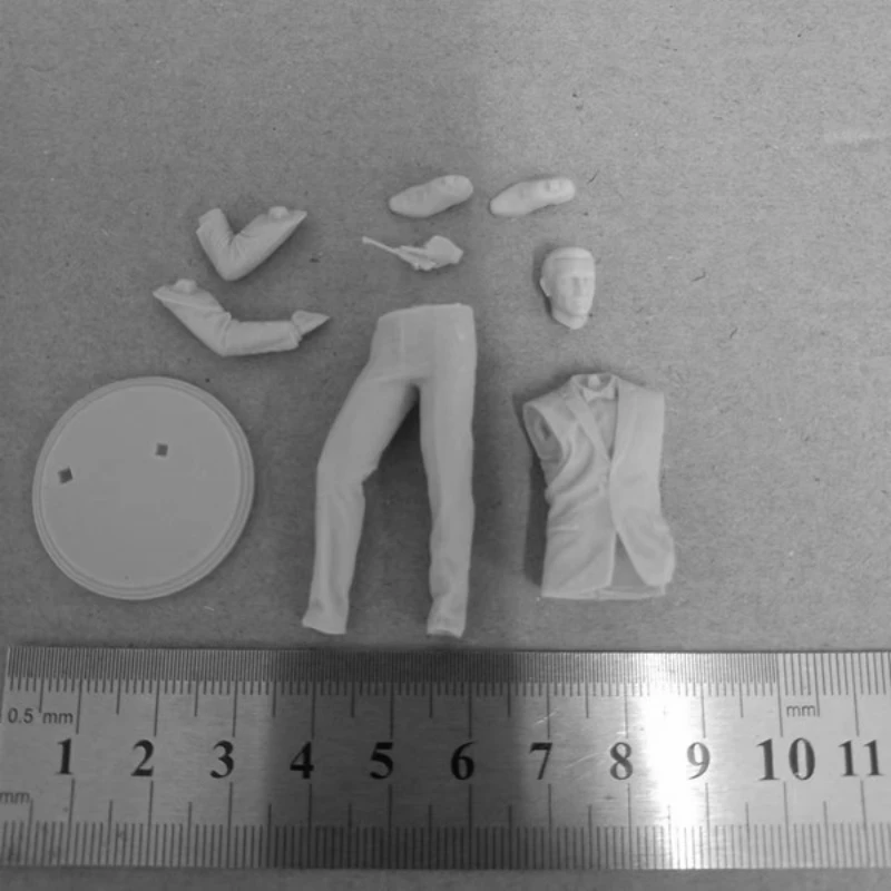 Gentleman Agent Full Resin Figure Girl 1/24 Scale 75mm Assemble Miniatures Model Kit Unassembled Unpainted Diorama Toys