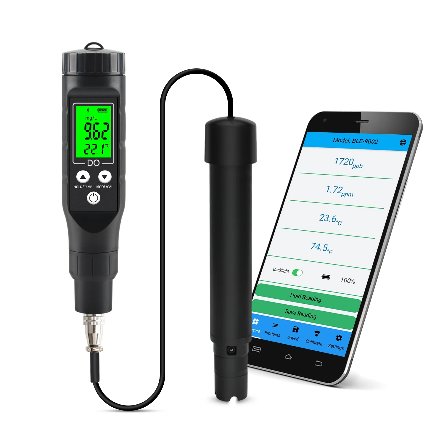 

Smart Bluetooth Dissolved Meter Portable Dissolved and Temperature Meter Dissolved Detector with Electrode