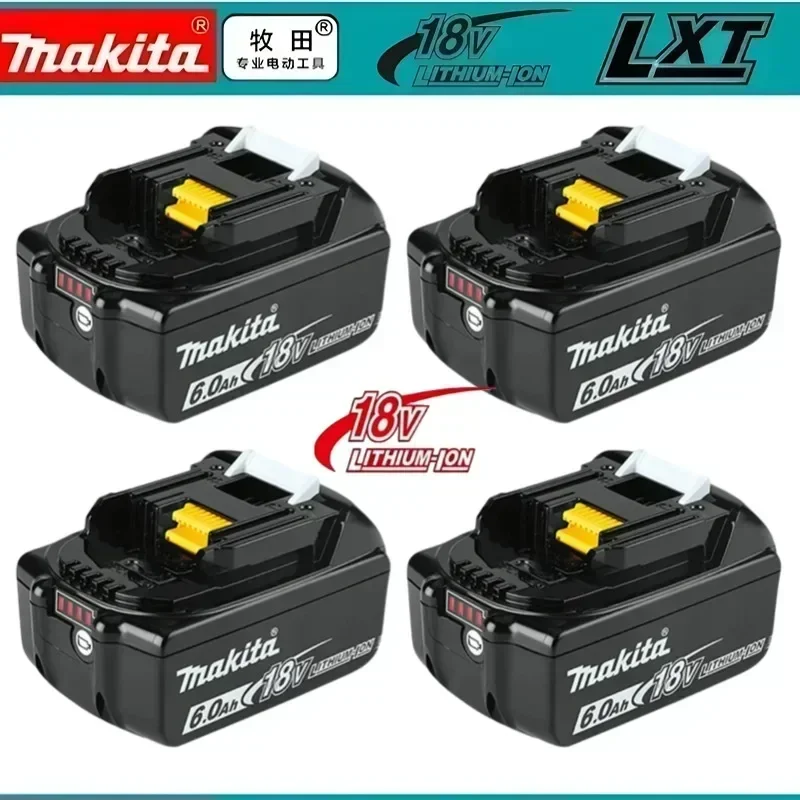 

Makita 18V Battery 6AH 18v Li-ion Replacement LXT BL1860B BL1860 BL1850 BL1830 DHP482RFX9 BL1815 LXT400 for Cordless Drills