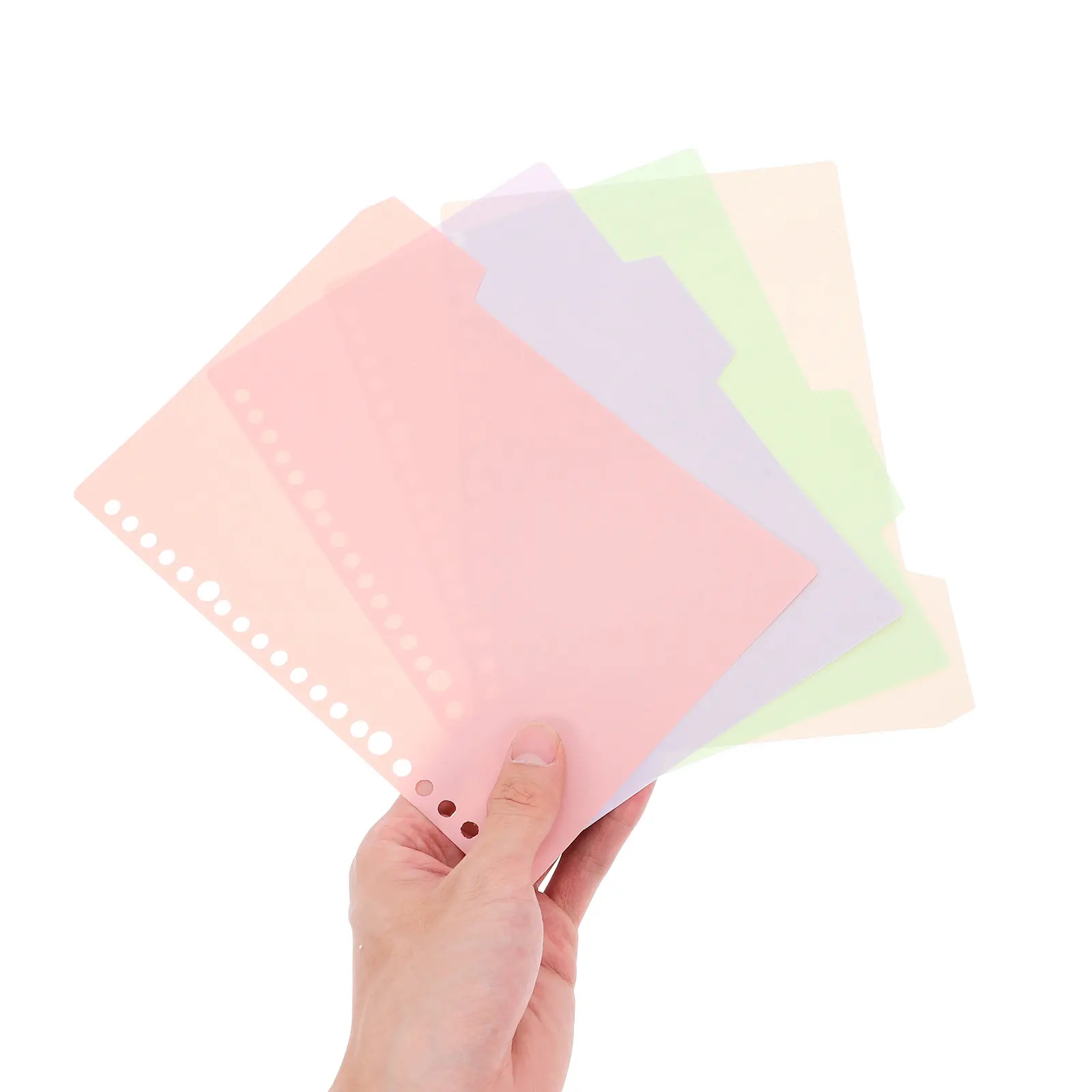 

6Sets Tabbed File Dividers Plastic Binder Dividers with Colored Tabs PP Material for Lever Arch Files Loose Leaf Binders School