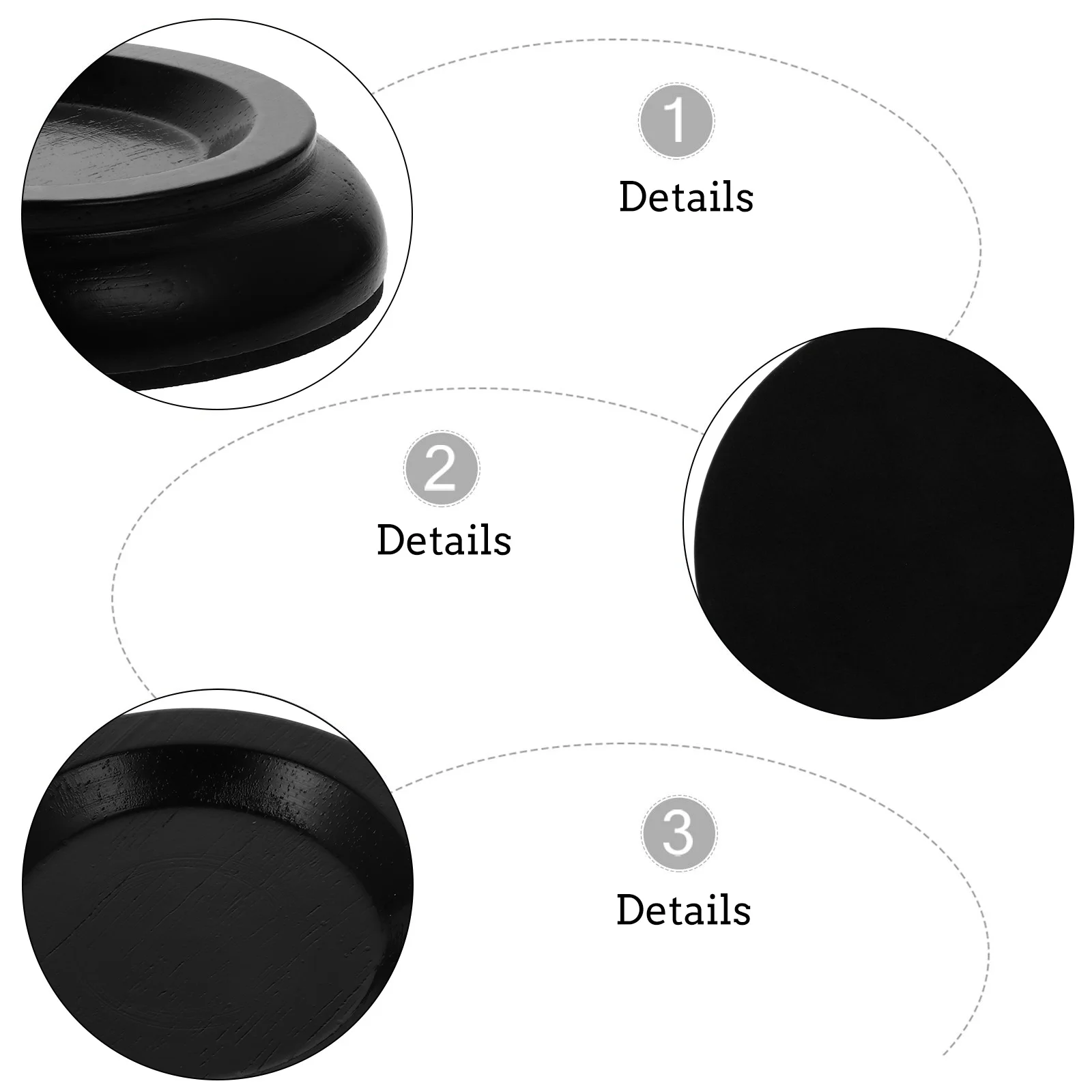 

4pcs Grand Piano Foot Pads Solid Wood Non-Slip Soundproof Floor Protector For Carpet Hardwood Flooring Piano Caster Cups