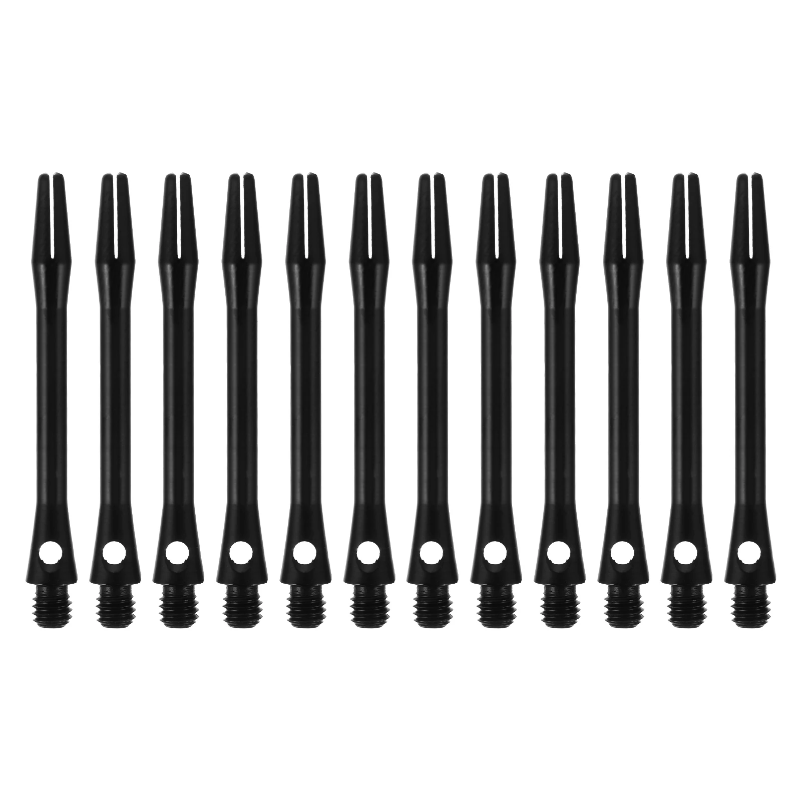 

12pcs Dart Shaft Accessories 45mm Black Metal Rods Standard 2BA Thread Compatible Straight Narrow Flight Throwing Toy