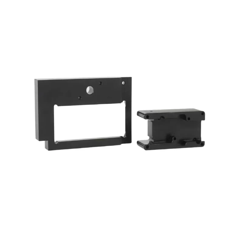 

CNC machined custom black anodized aluminum alloy industrial frame with base parts