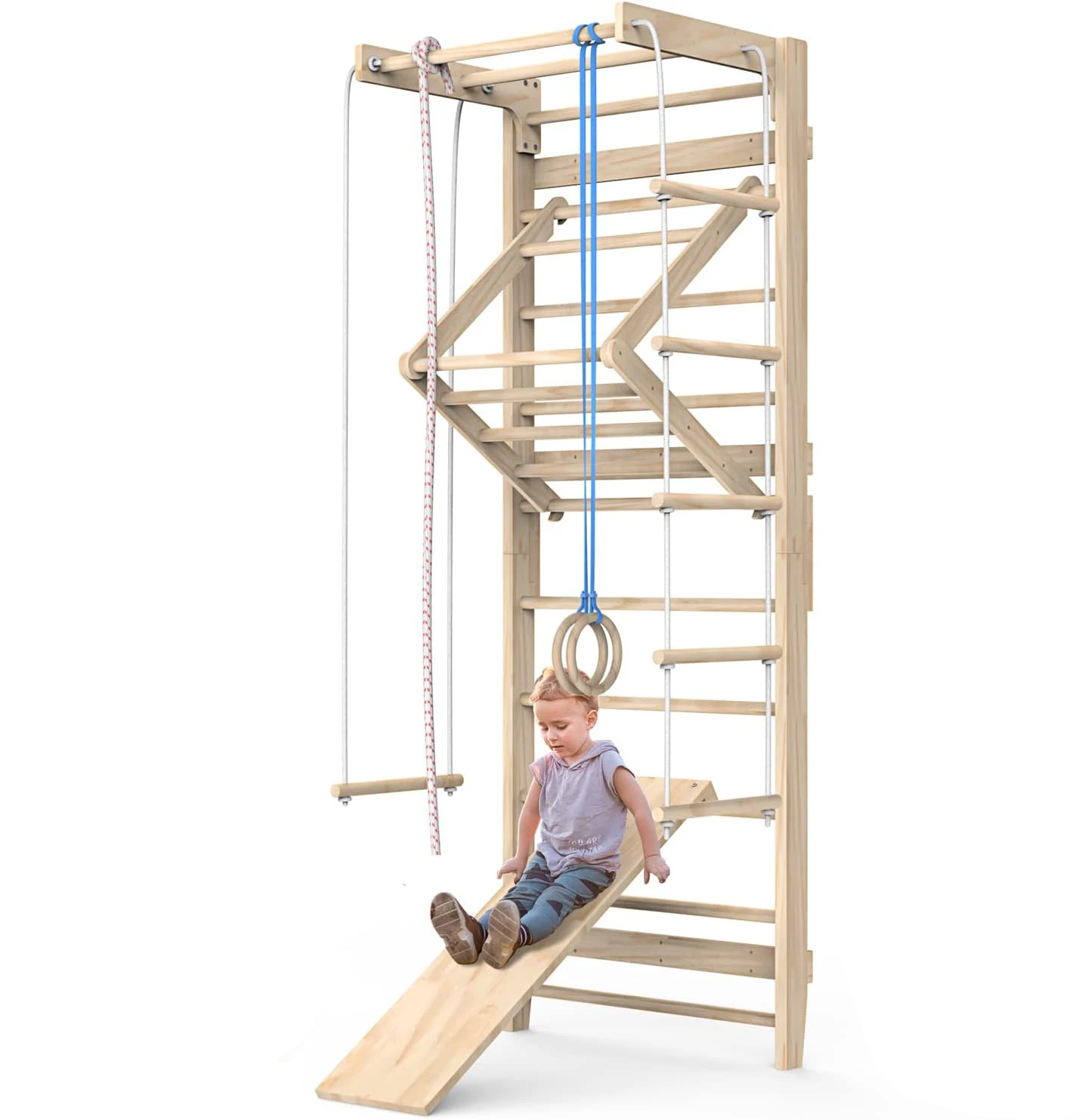 

Indoor Mounting Kit Equipment Wooden Climbing Frame Children's Climbing Wall