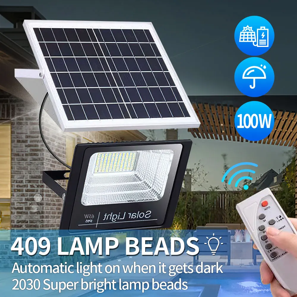 Lámpara LED Solar de pared dividida, impermeable, con Control remoto, Sensor de movimiento, punto de seguridad, para patio, calle al aire libre, luz de inundación