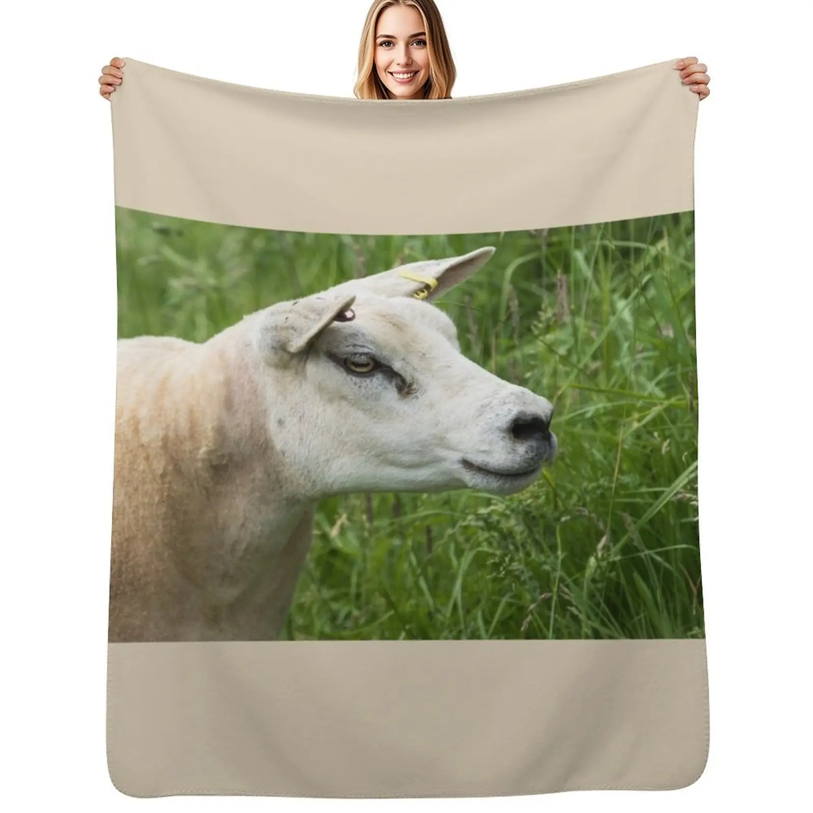 

Texel Sheep Throw Blanket Lightweight Cozy Blanket for Bed Sofa