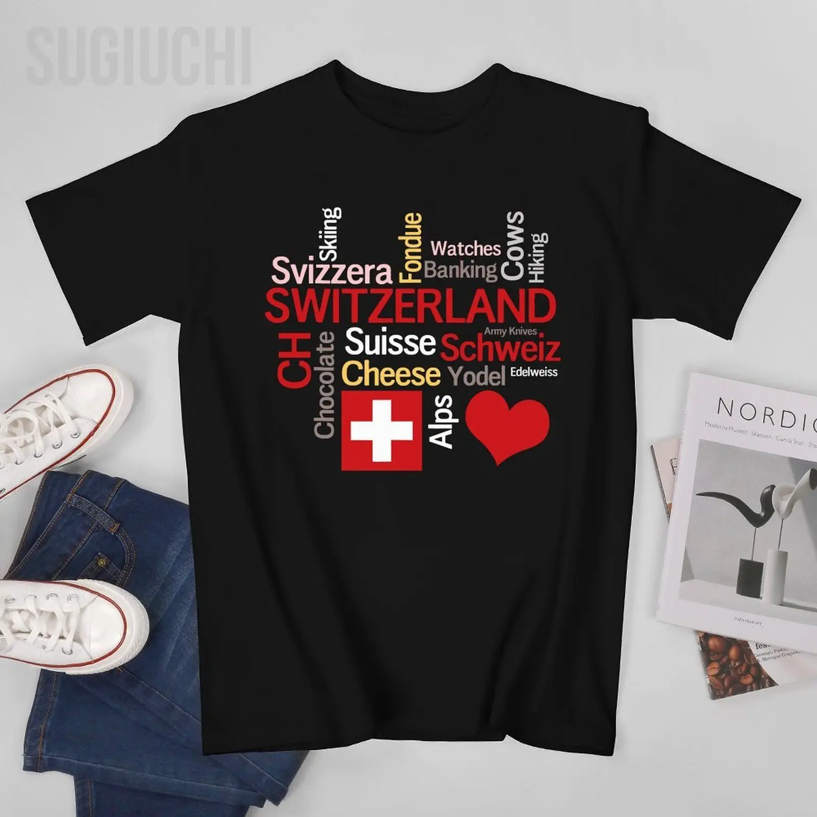 

Мужская футболка Why I Love Switzerland, футболки с круглым вырезом, женские футболки, футболки для мальчиков, футболка из 100% хлопка