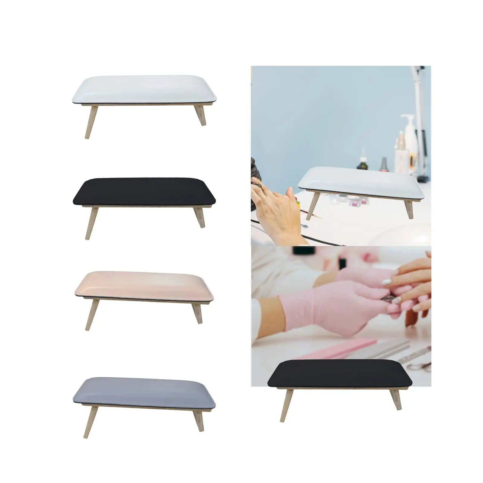Oreiller à main professionnel en cuir microcarence antidérapant pour manucure, coussin de bras à ongles pour salon de beauté