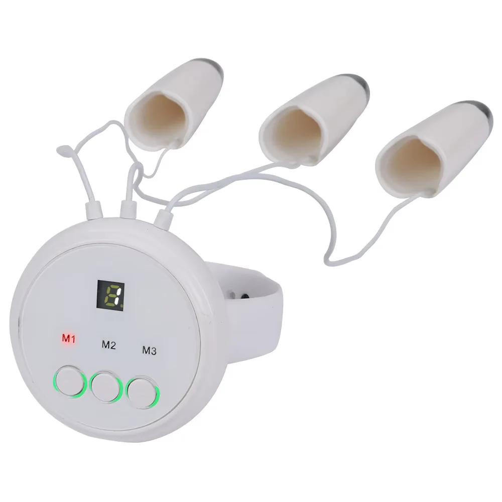 ปลอกนิ้ว E-3 สำหรับรวบรวมพลังงาน ลดเลือนริ้วรอยบนใบหน้าและลำคอ อุปกรณ์พกพา ไมโครเคอร์เรนท์ EMS ทองคำ ช่วยลดเลือนริ้วรอยแห่งวัย