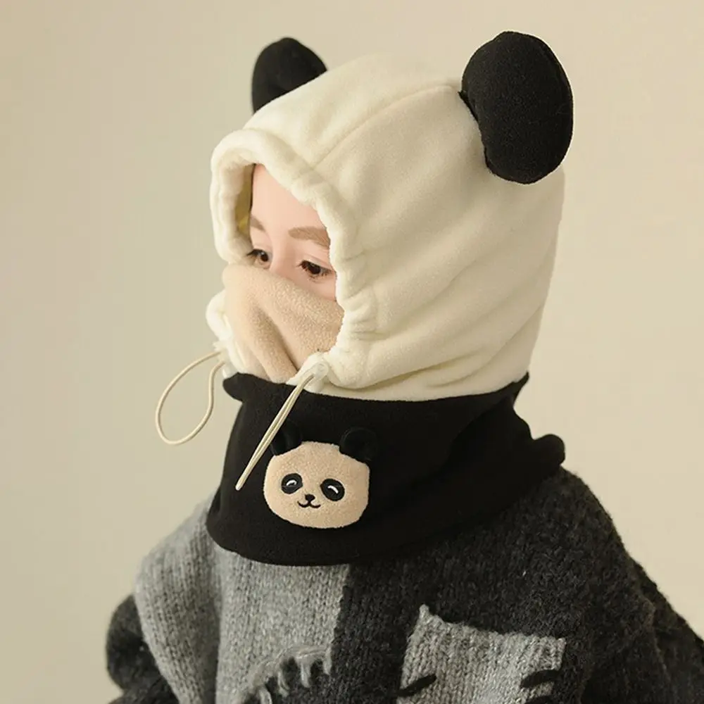 Baby Boy Girls Children Kids Warm Beanie Hat Thickened Windproof Caps Double Layer Panda Face Mask Baby Boy Girls Beanie Hat