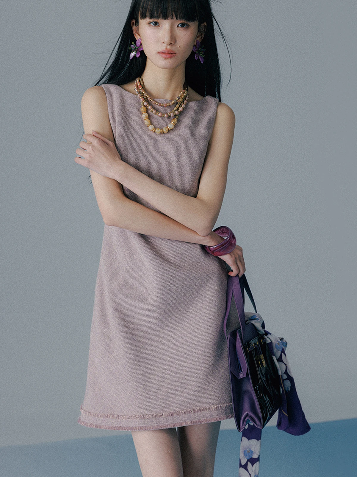 

Оригинальный дизайн SOTHEMOS: облегающее платье-жилет в ретро-стиле с завышенной талией, из смесового полиэстера и вискозы, без спинки, для города и повседневной носки