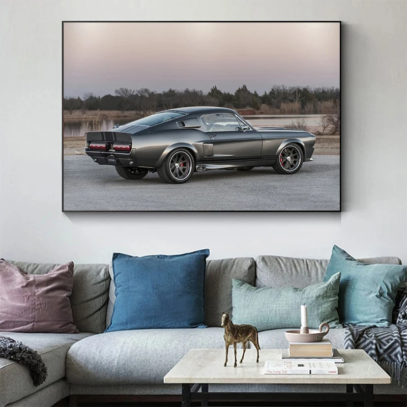 Classic Car Ford Mustang Various Vintage Cars Wall Art Picture Posters Prints Canvas Painting for Living Room Home Decor Cuadros